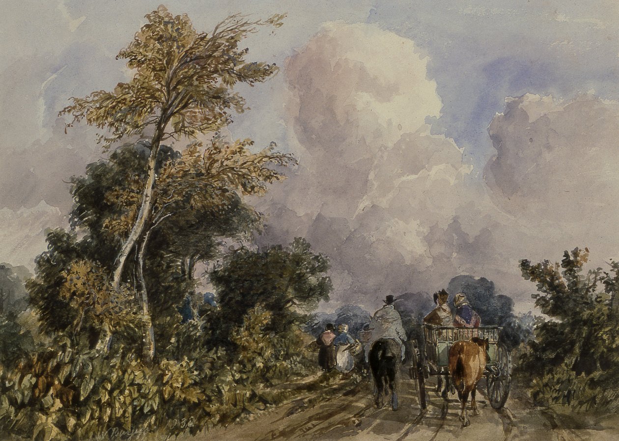 En el Camino de Deal, cerca de Canterbury, siglo XIX de Henry William Burgess