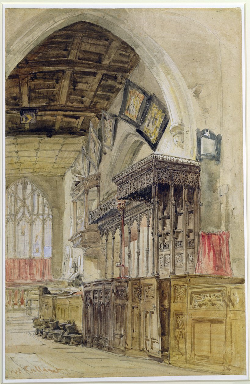 Iglesia de Santa María, Richmond de William Callow