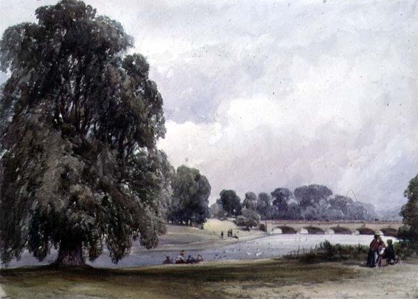 El Serpentine, Kensington Gardens de William Callow