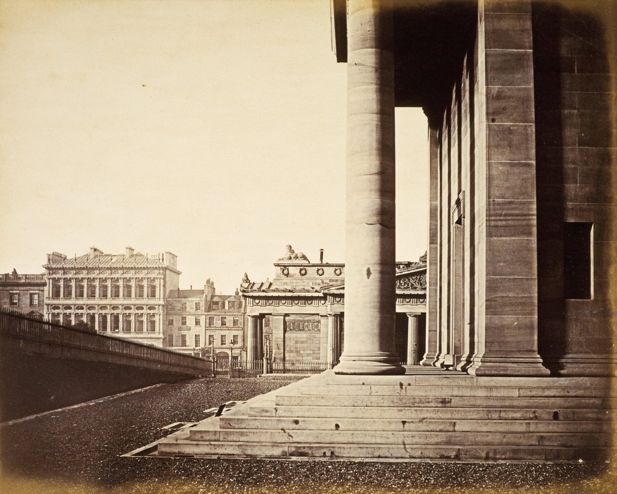La Galería Nacional y la Real Institución (Real Academia Escocesa), Edimburgo de William Clark