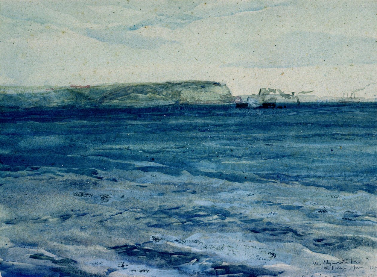 Las aguas azules de Plymouth, siglo XIX de William Collins