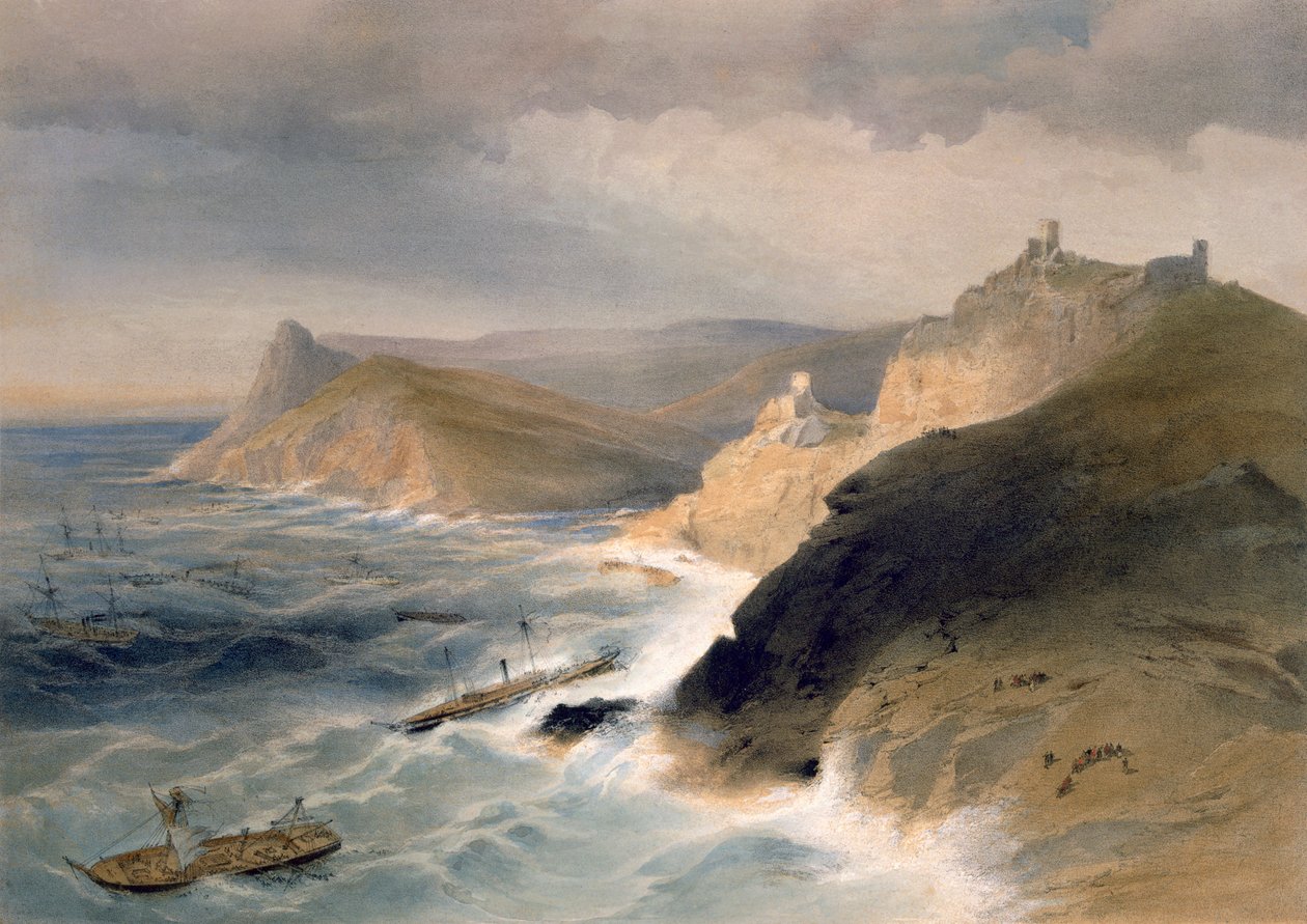 Tormenta en el puerto de Balaklava, 14 de noviembre de 1854, lámina de 