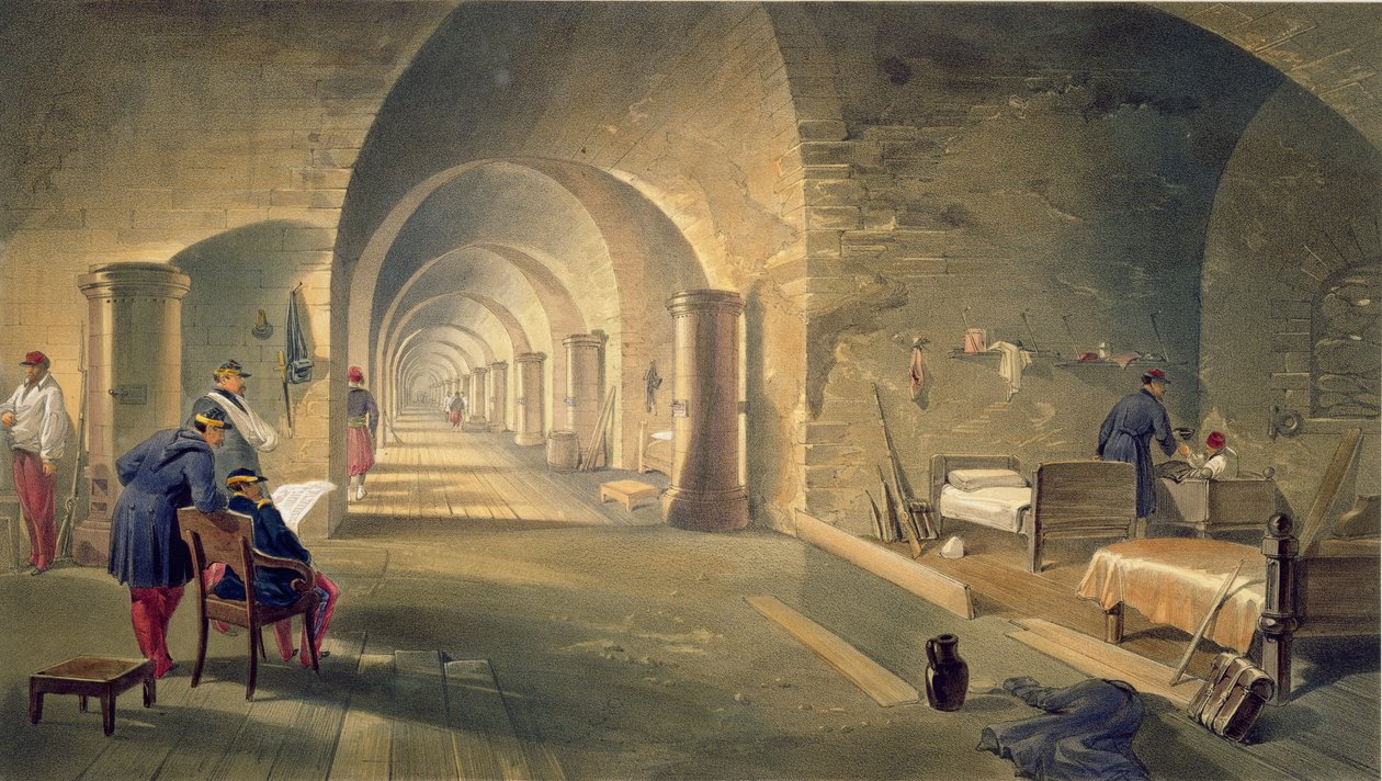 Interior del Fuerte Nicolás, lámina de 