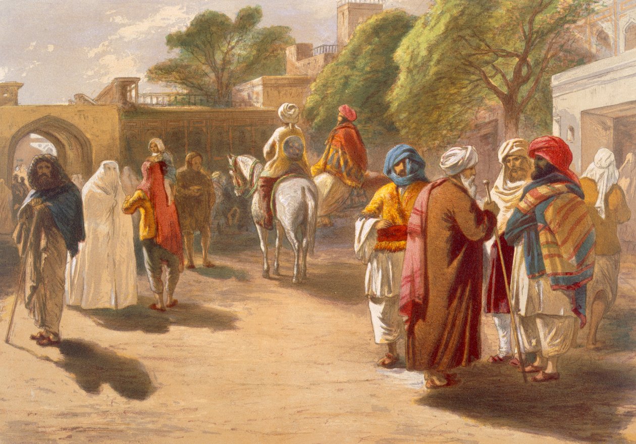 Escena del Mercado de Peshawar, de 