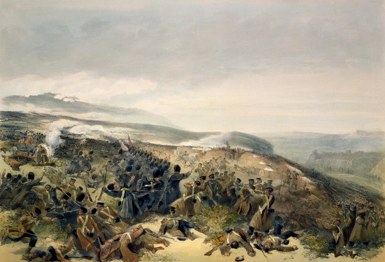 Segunda carga de los Guardias en Inkerman, 5 de noviembre de 1854, placa de 