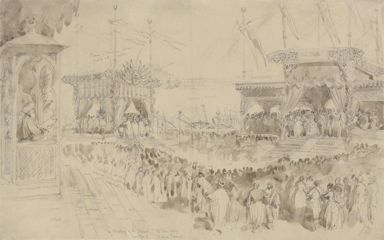 La bendición del Canal de Suez, 1869 de William Crimea Simpson