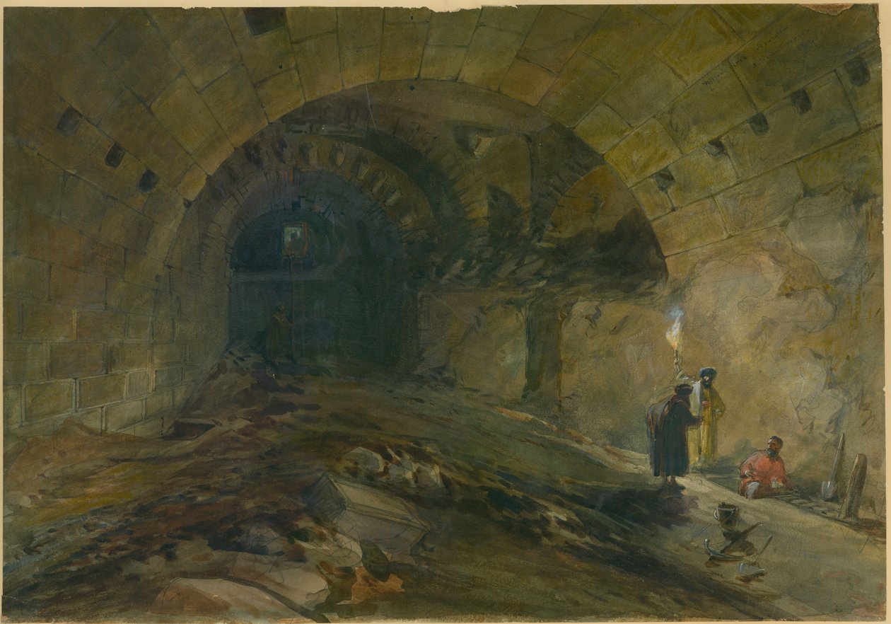 El Arco de Wilson, Jerusalén, 1870 de William Crimea Simpson