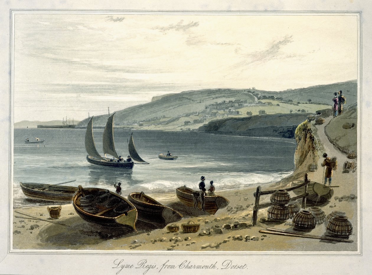 Lyme Regis, desde Charmouth, Dorset, de 