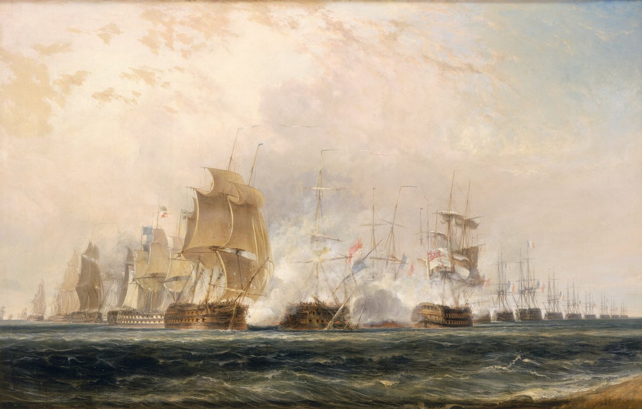 La batalla del Nilo de William Daniell