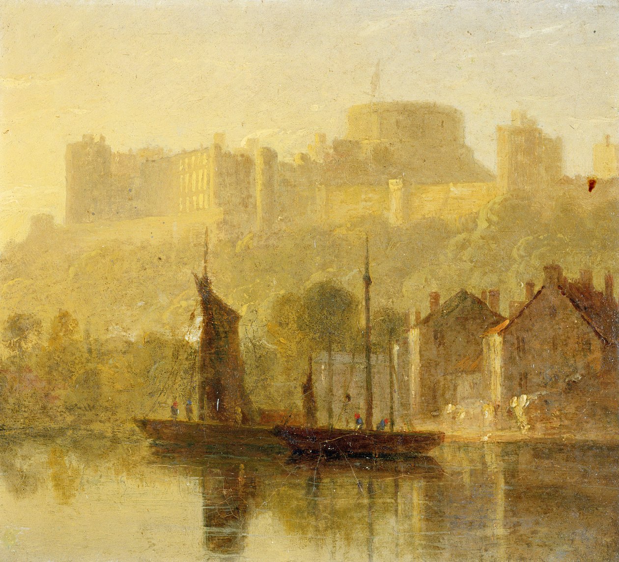 Castillo de Windsor desde el Támesis de William Daniell