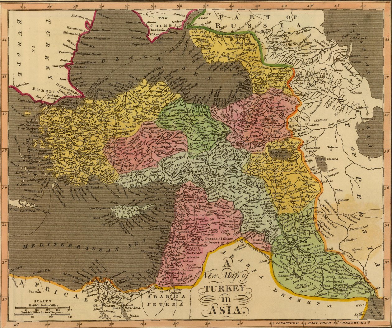 Un nuevo mapa de Turquía en Asia de William Darton