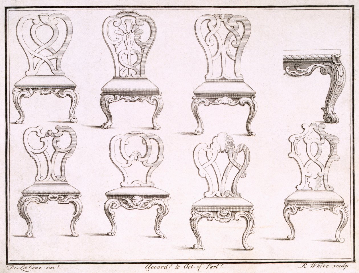 Diseños para sillas de William De La Cour