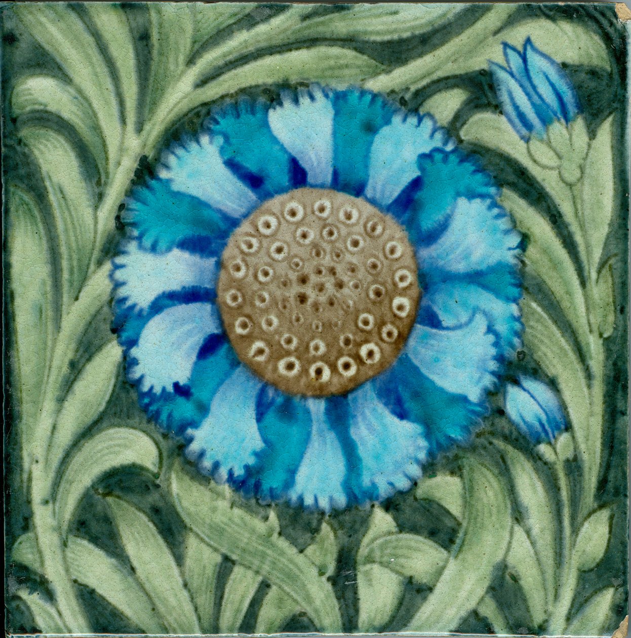 Azulejo de patrón Marlborough de William de Morgan