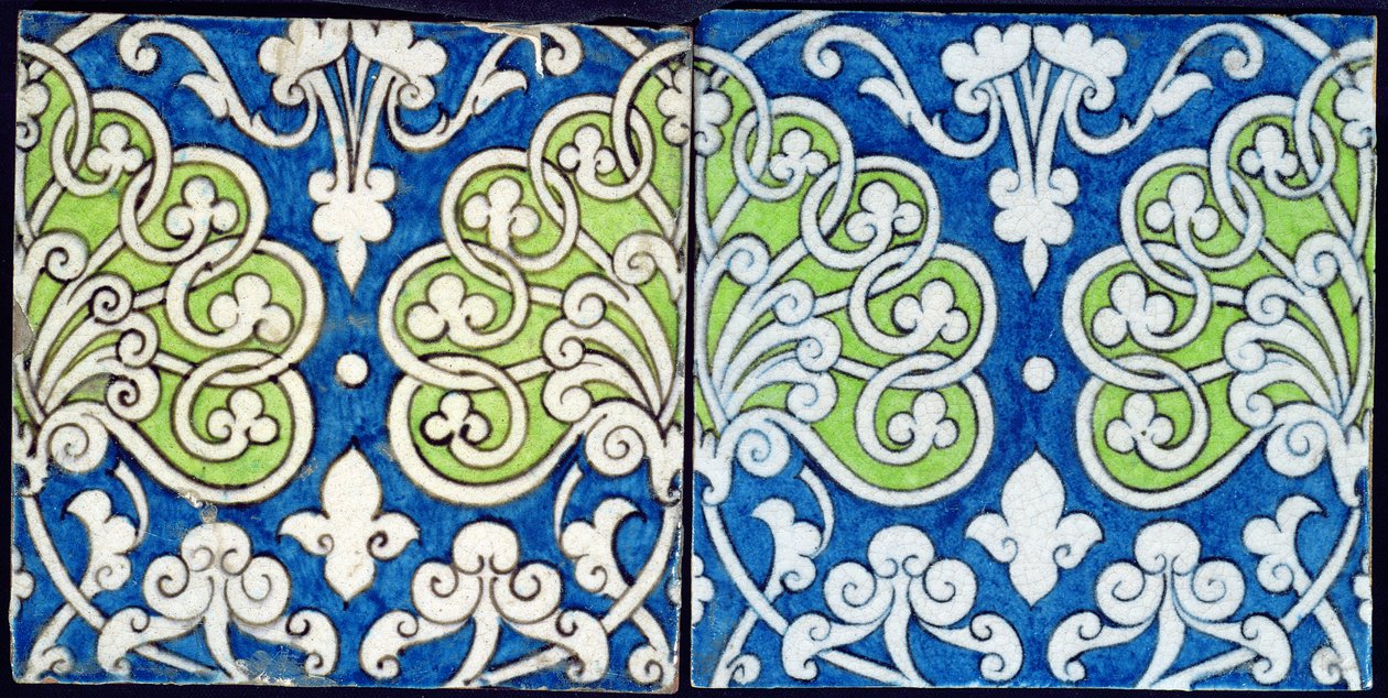 Azulejos con diseño de estilo persa de William de Morgan