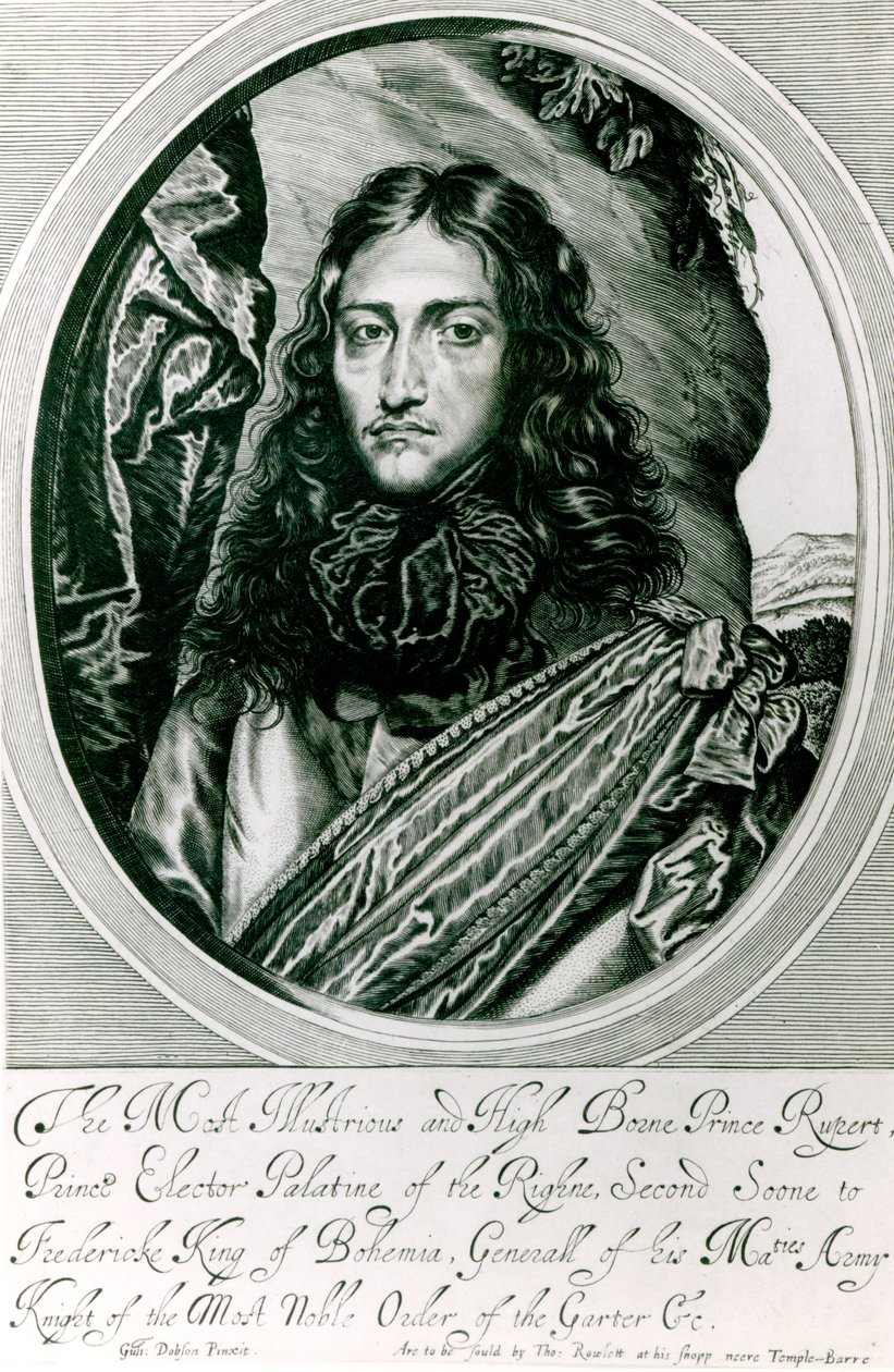 Príncipe Ruperto del Rin grabado por William Faithorne de William Dobson
