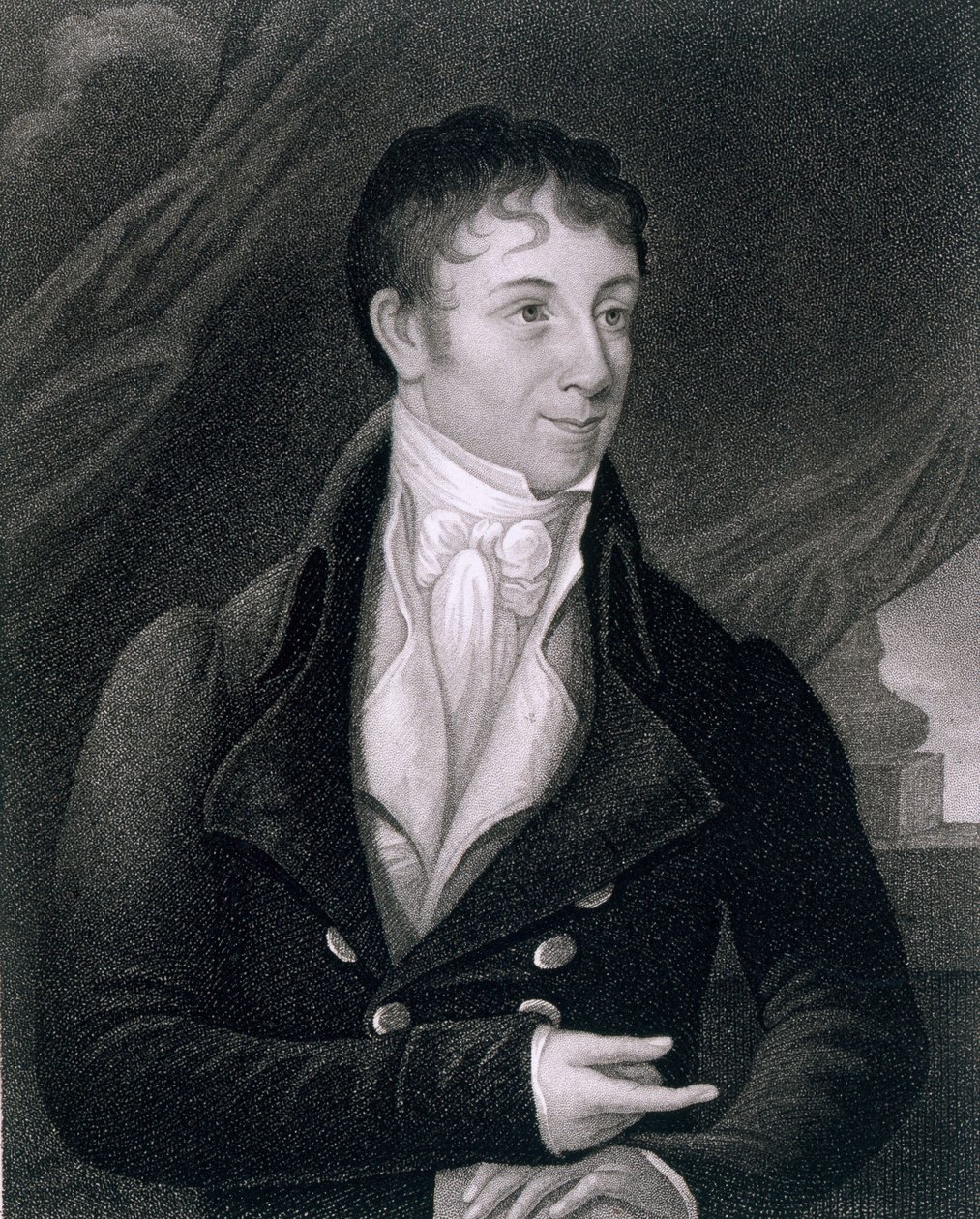 Charles Brockden Brown (1771-1810) grabado por John B. Forrest (1814-70) de William Dunlap
