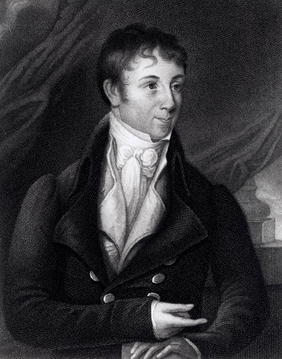 Charles Brockden Brown (1771-1810) grabado por John B. Forrest (1814-70) de una miniatura, 1805 de William Dunlap