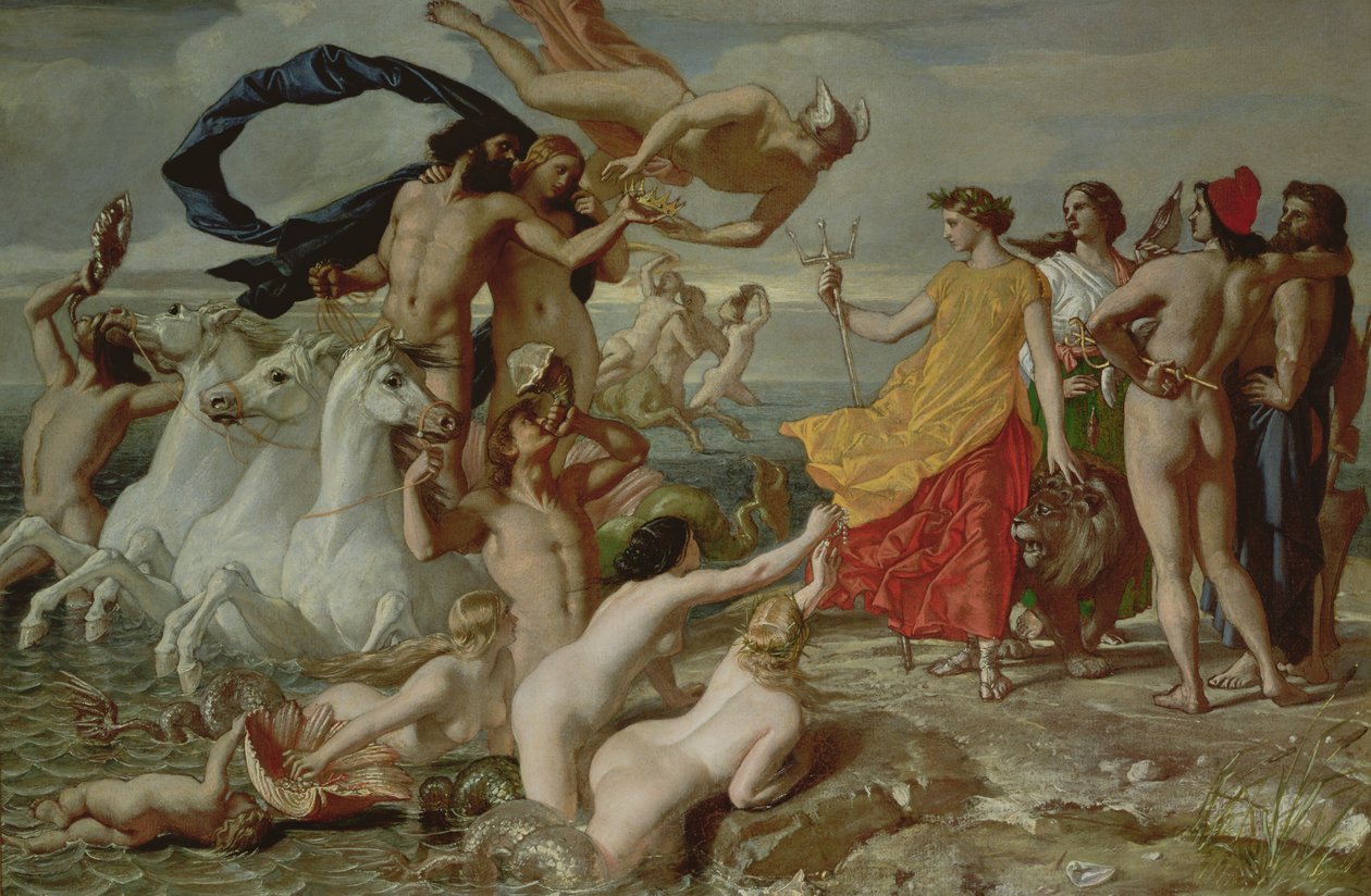 Neptuno cediendo a Britannia el imperio del mar, 1847 de William Dyce