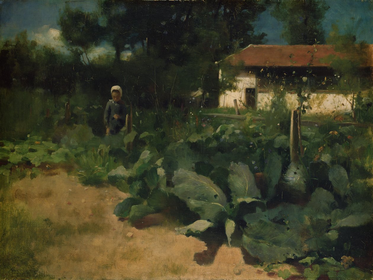 Un jardín de cocina francés, 1883 de William Edward Stott