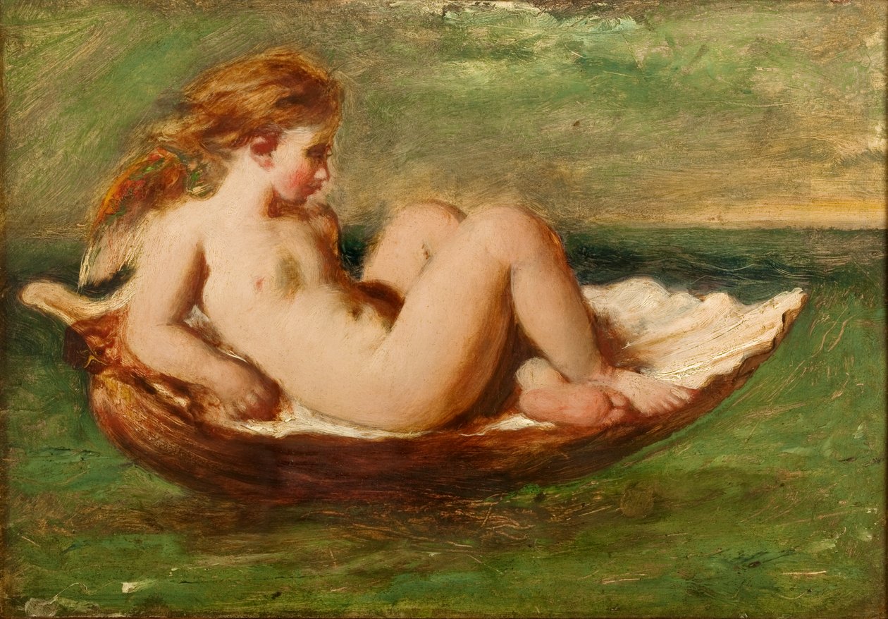 Cupido en una concha de William Etty