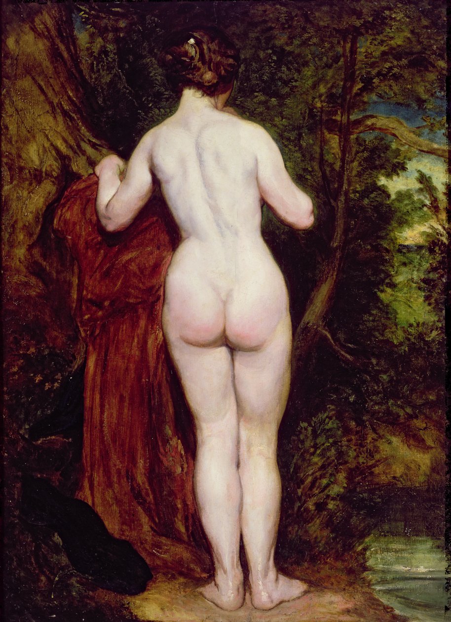 Desnudo femenino de pie junto a un arroyo, 1825 de William Etty