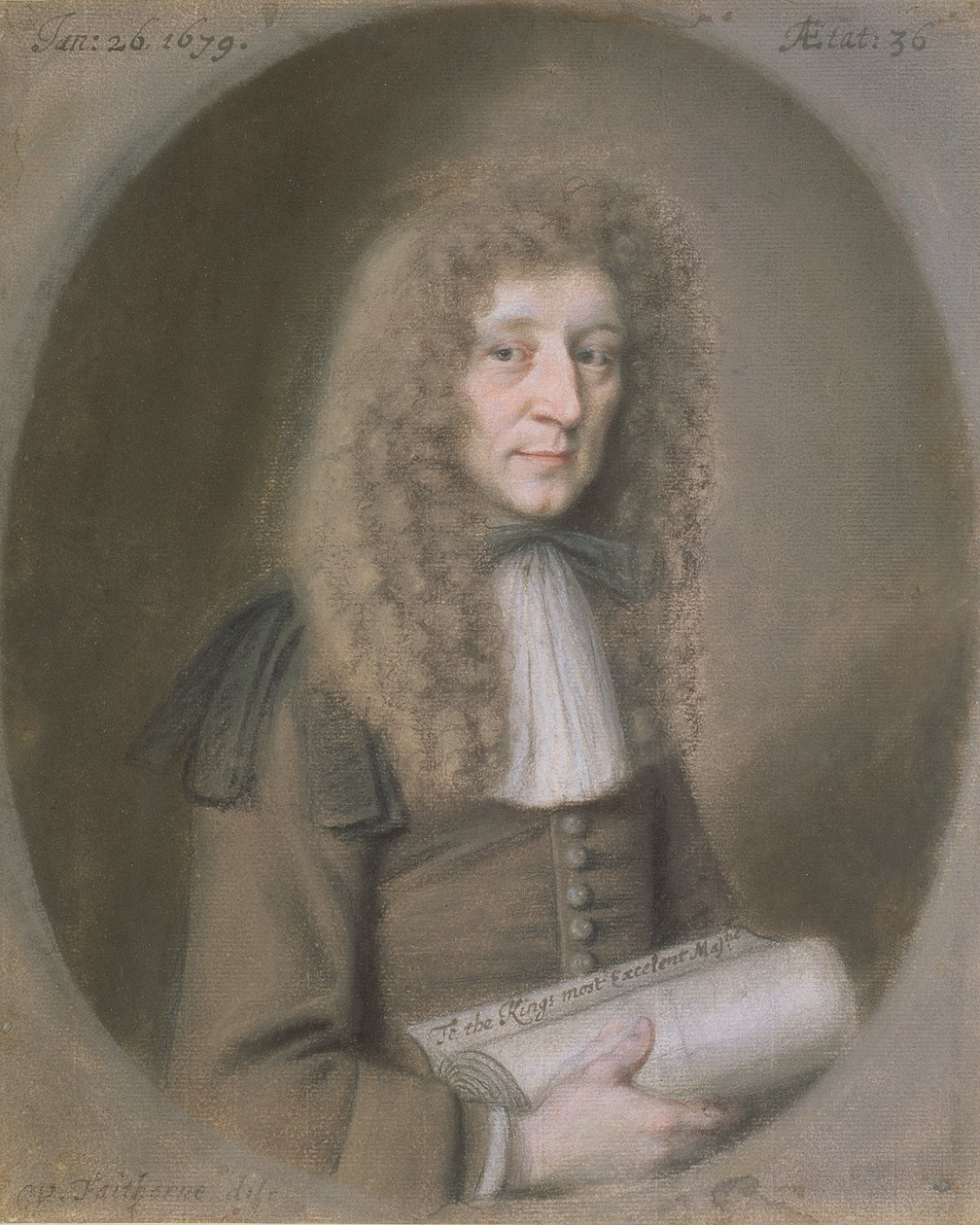 Retrato de un hombre, probablemente Thomas Dare, 1679 de William Faithorne