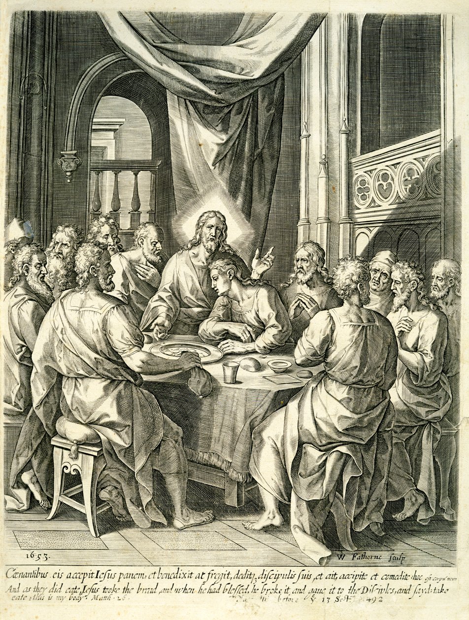 La Última Cena, 1653 de William Faithorne