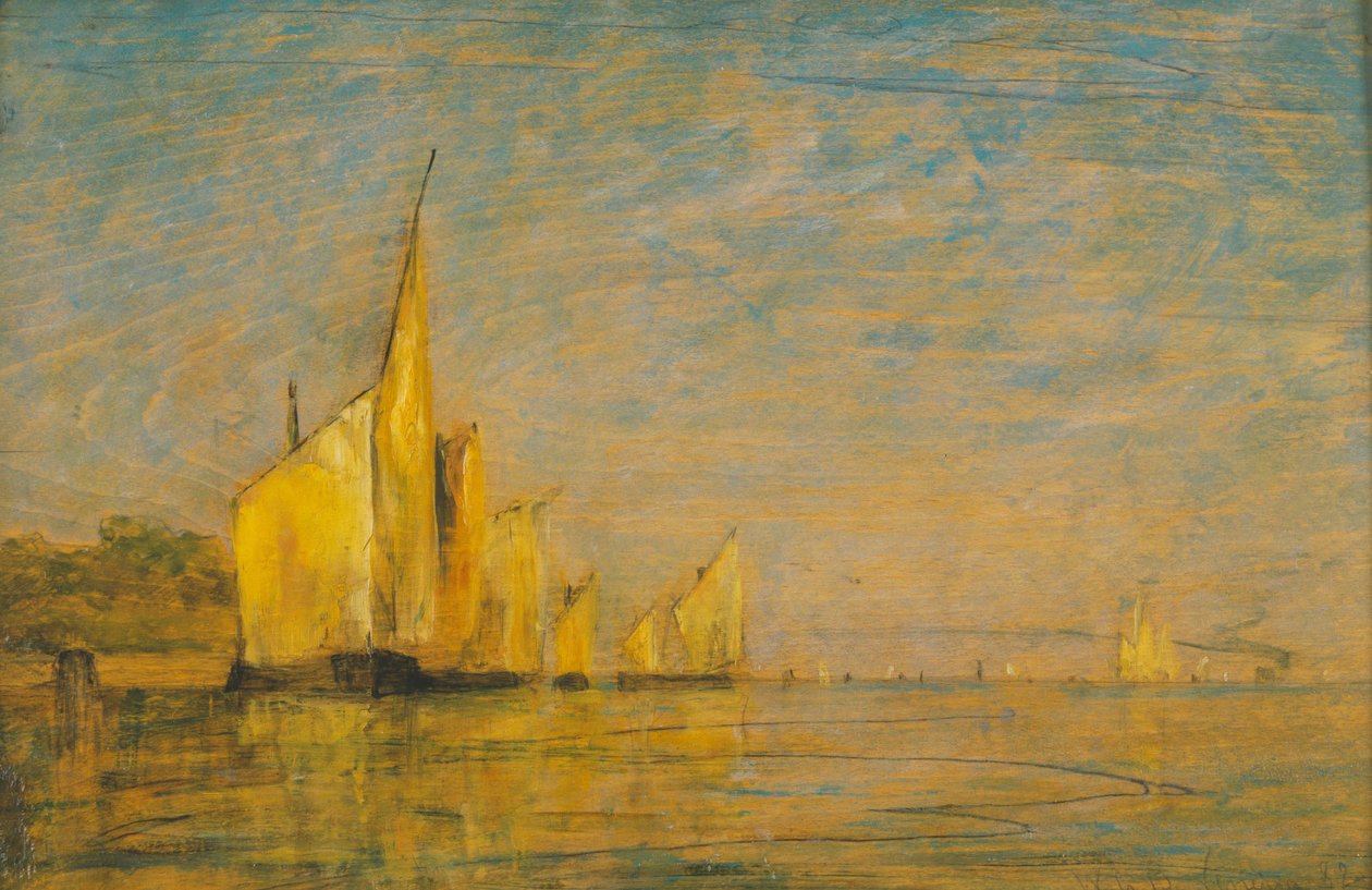 Un grupo de barcos, Venecia de William Gedney Bunce