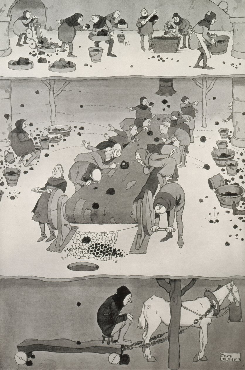 Cribado y selección, c.1930 de William Heath Robinson