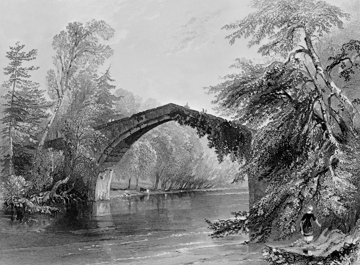 Puente de Doon, grabado por G. K. Richardson de William Henry Bartlett