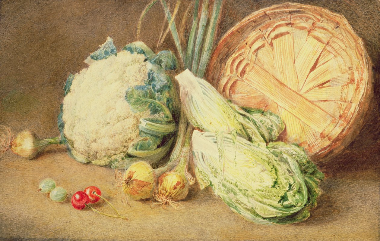 Bodegón de vegetales de William Henry Hunt