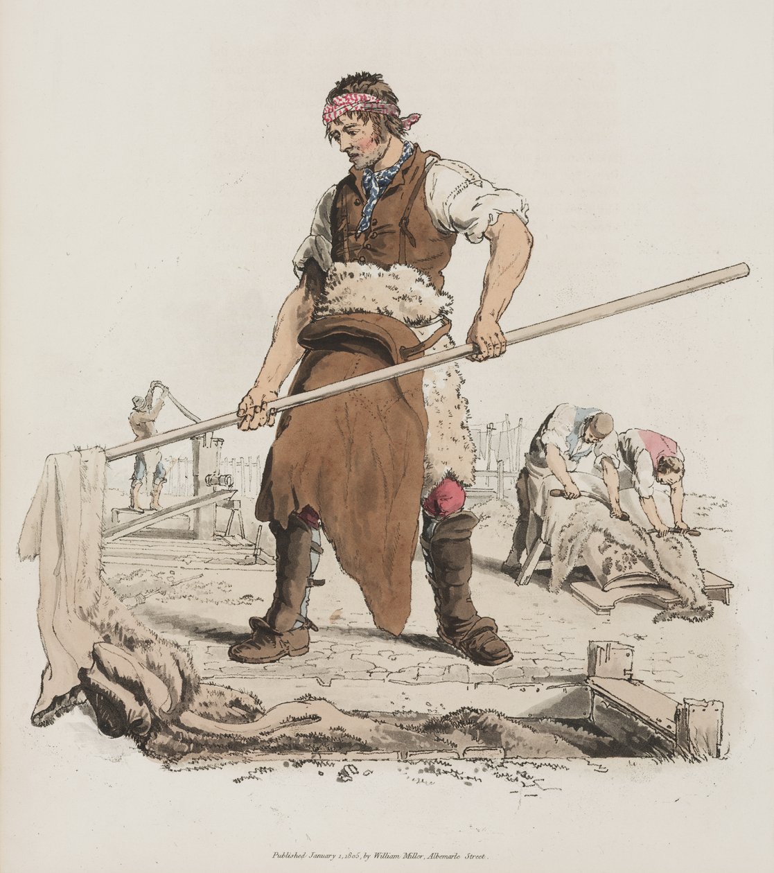 Curtido, de The Costume of Great Britain, 1805 de William Henry Pyne