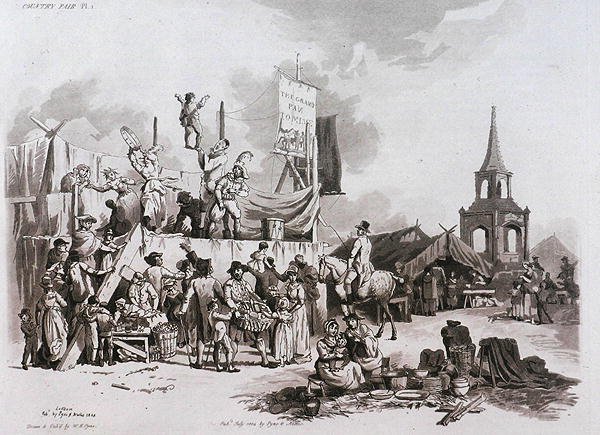 Feria del campo, de Microcosmos, Vol.II, grabado por J. Hill, c.1806 de William Henry after Pyne