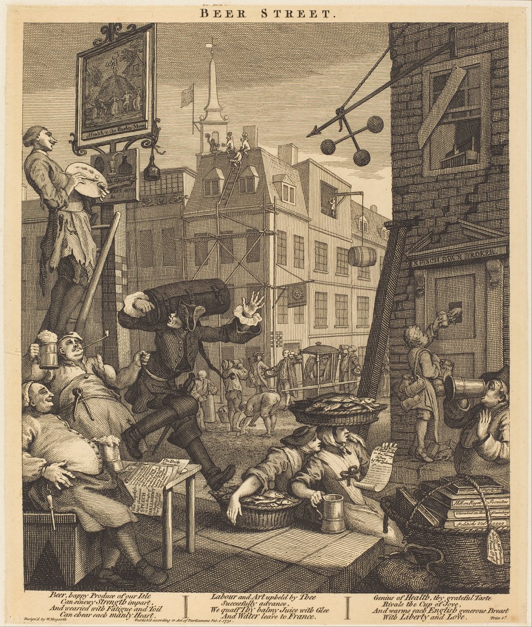 Calle de la cerveza de William Hogarth