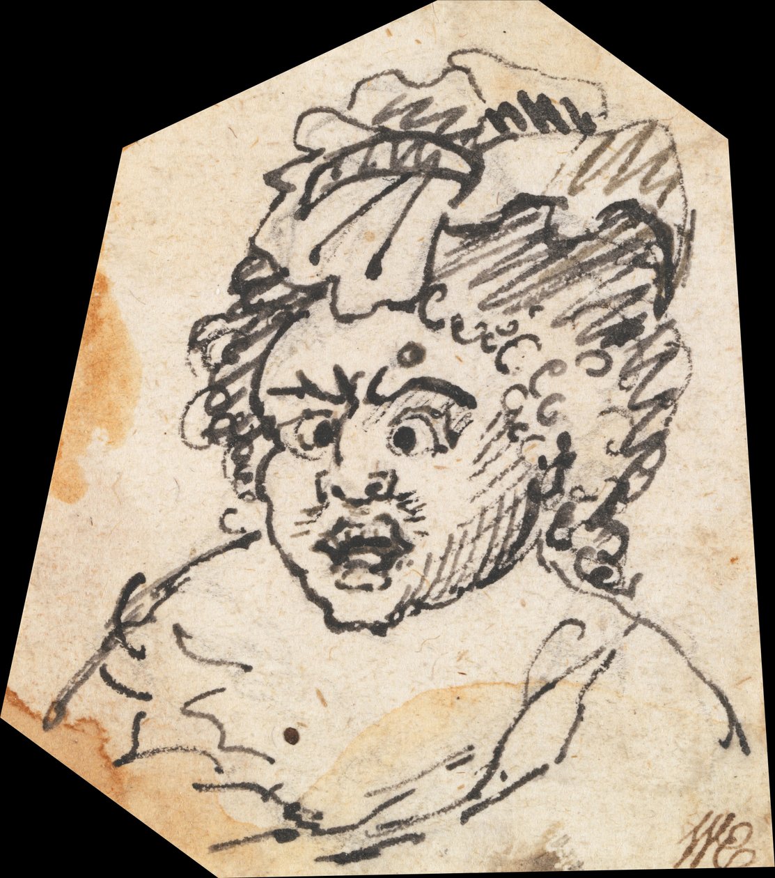 Cabeza masculina grotesca de William Hogarth