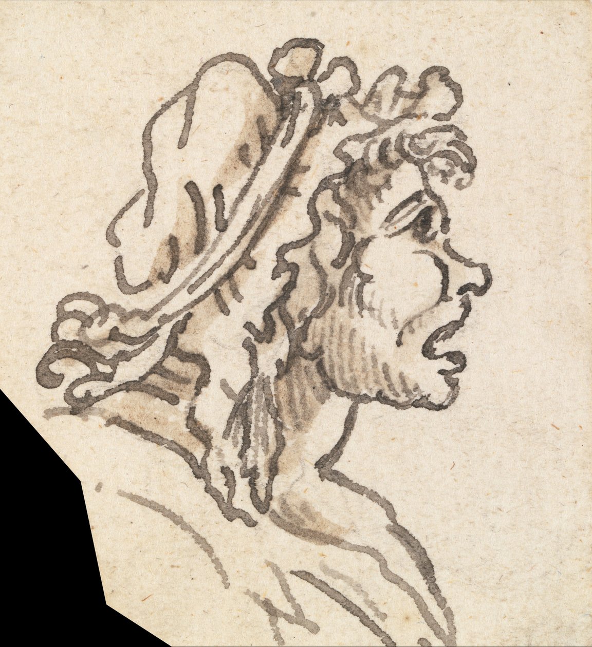 Cabeza masculina grotesca de William Hogarth