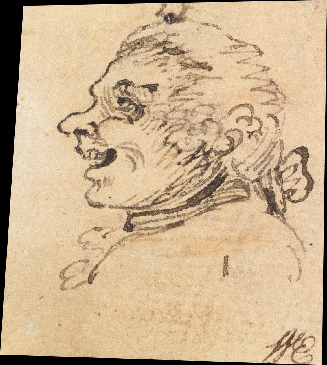 Cabeza masculina grotesca de William Hogarth