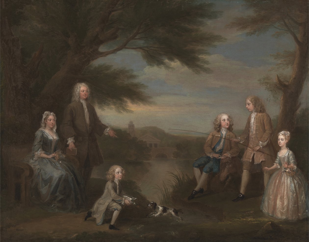 John y Elizabeth Jeffreys y sus hijos de William Hogarth