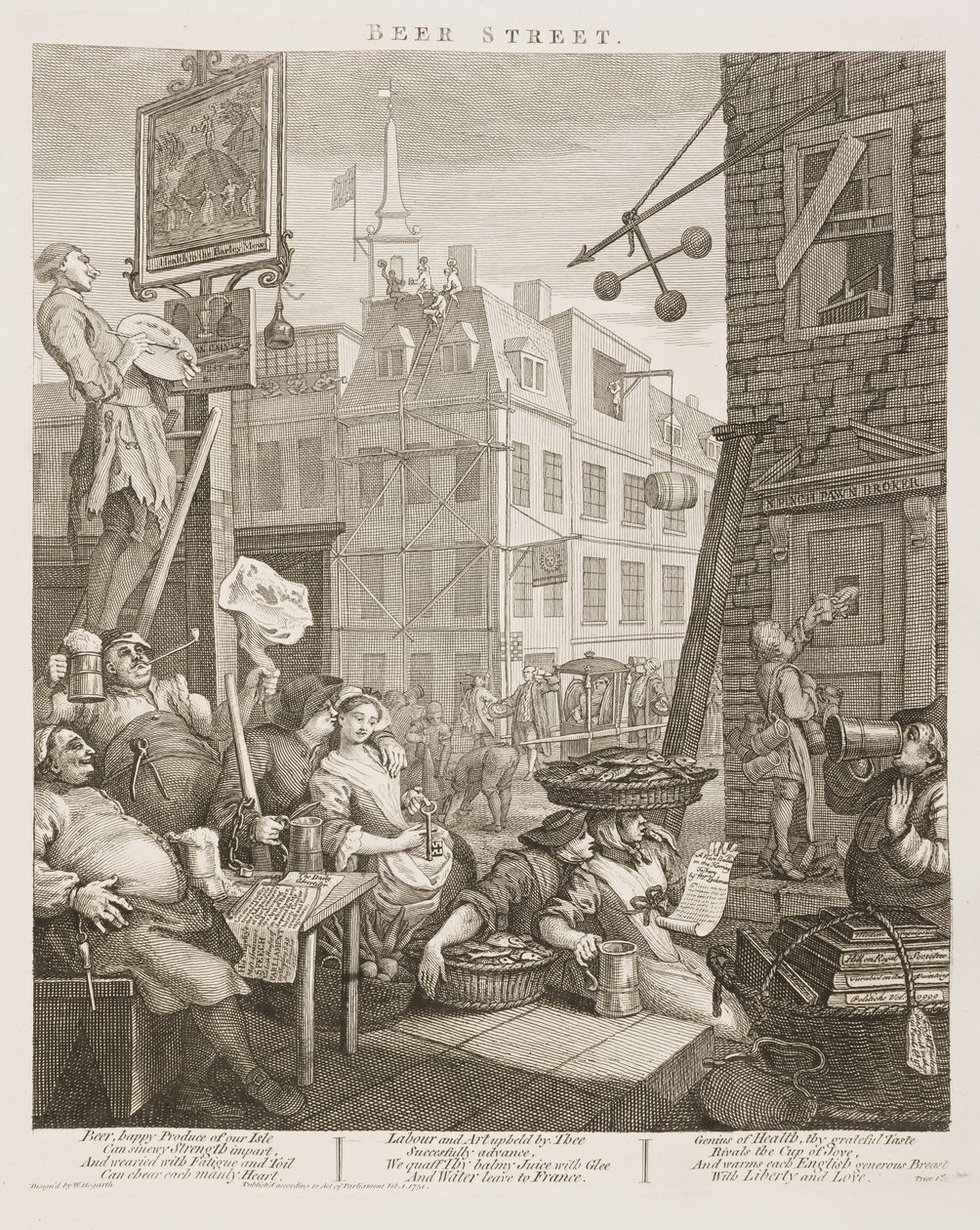 Beer Street de William Hogarth de William Hogarth