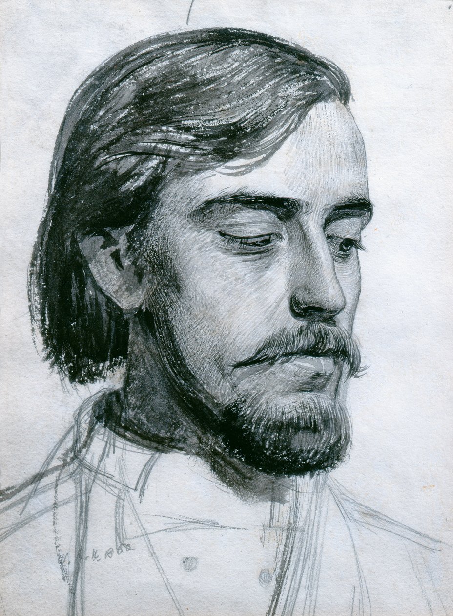 Estudio para la cabeza de Valentín, 1880 de William Holman Hunt