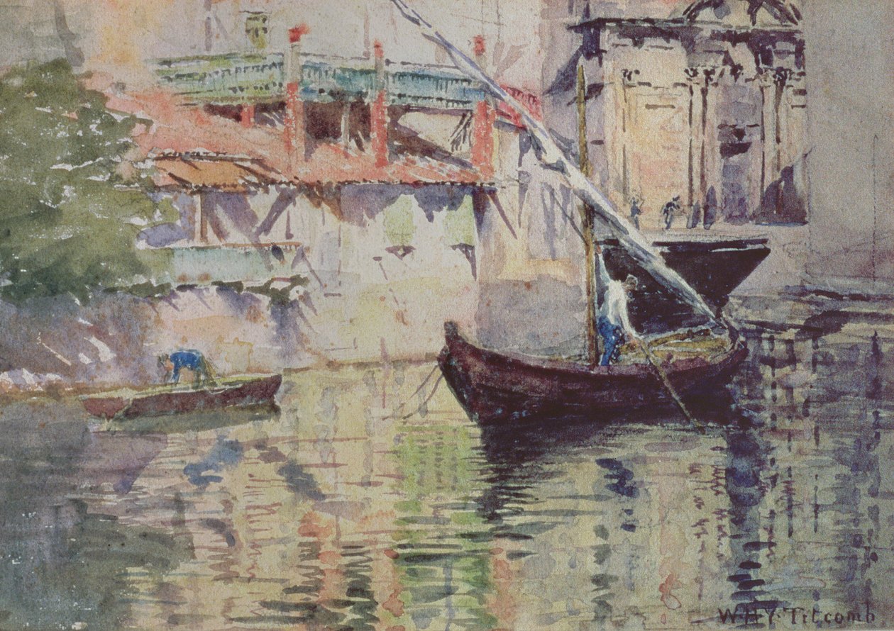 Un canal lateral, Venecia de William Holt Yates Titcomb