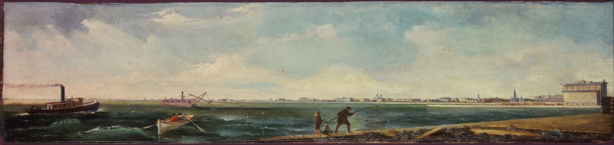 Avenida Michigan desde la Extensión Oriental del Muelle Norte, Chicago, 1865 de William J. OBrien