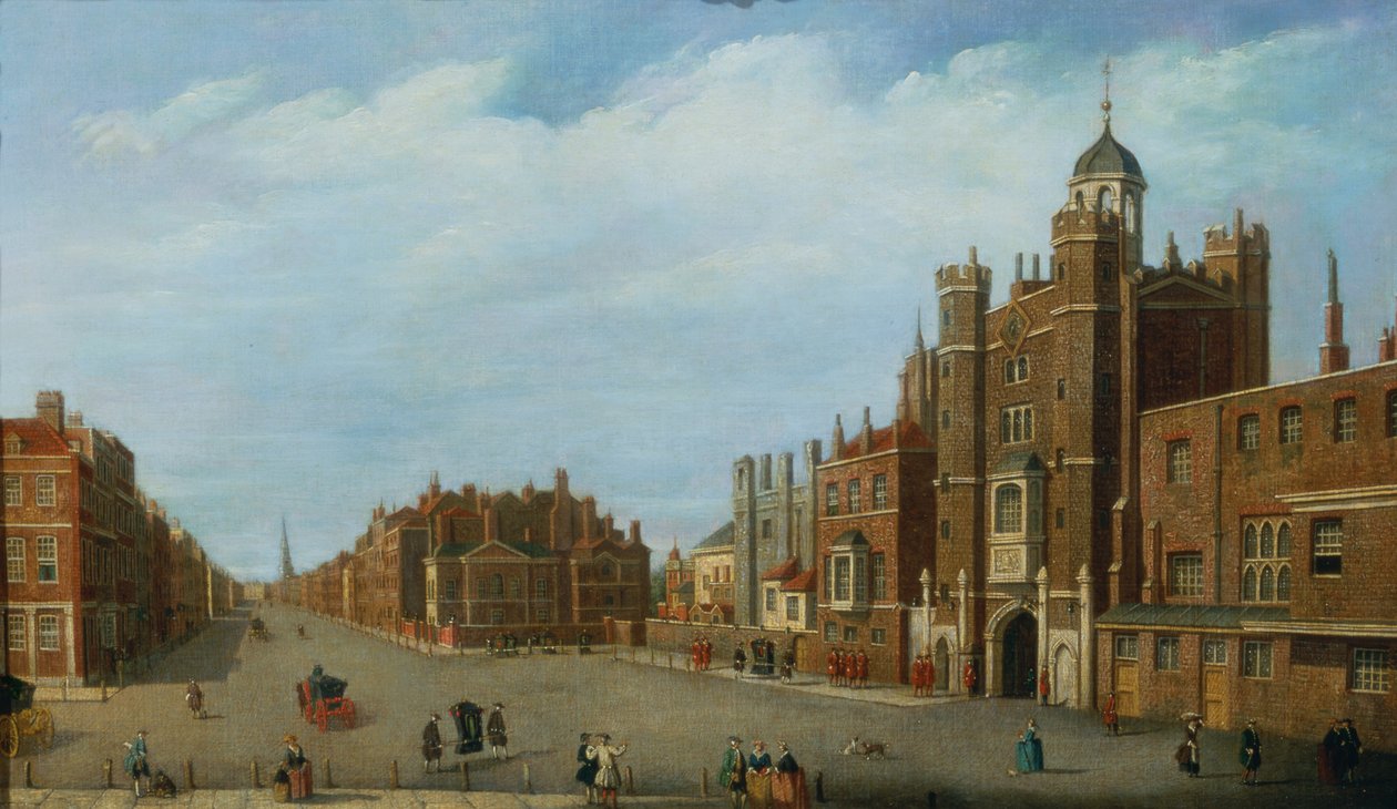 Vista del Palacio de St. James y Pall Mall, c.1770 de William James