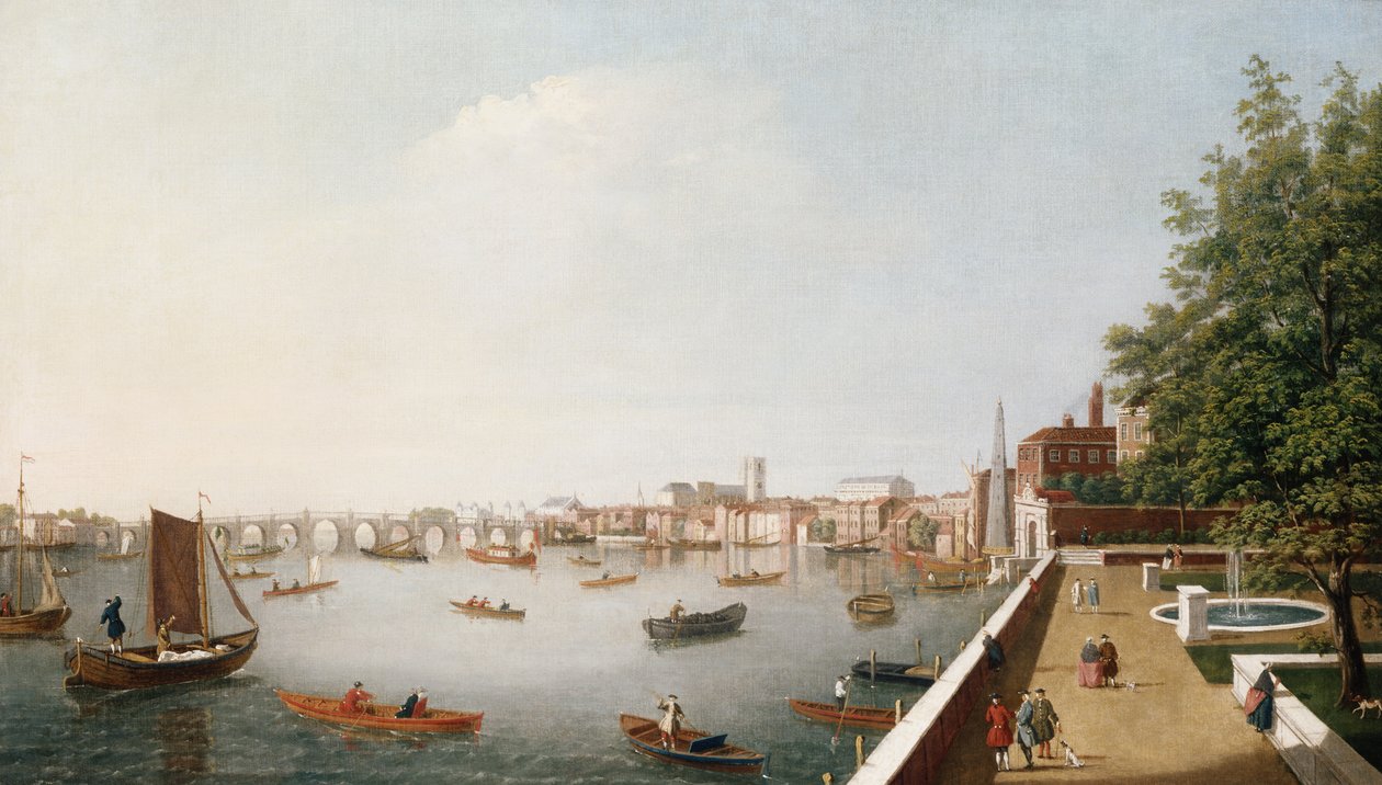 Vista del río Támesis desde la terraza Adelphi de William James