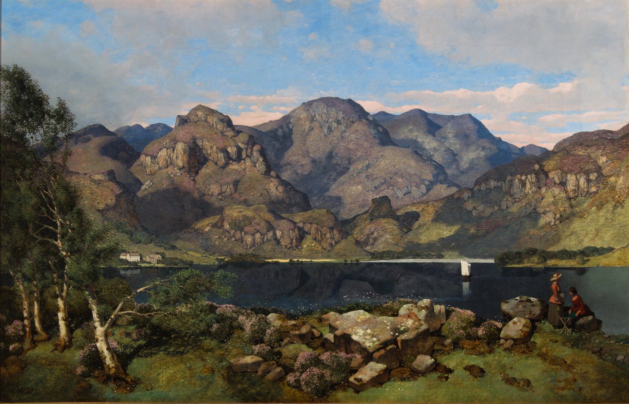 Derwentwater mirando hacia Borrowdale, 1855 de William James Blacklock