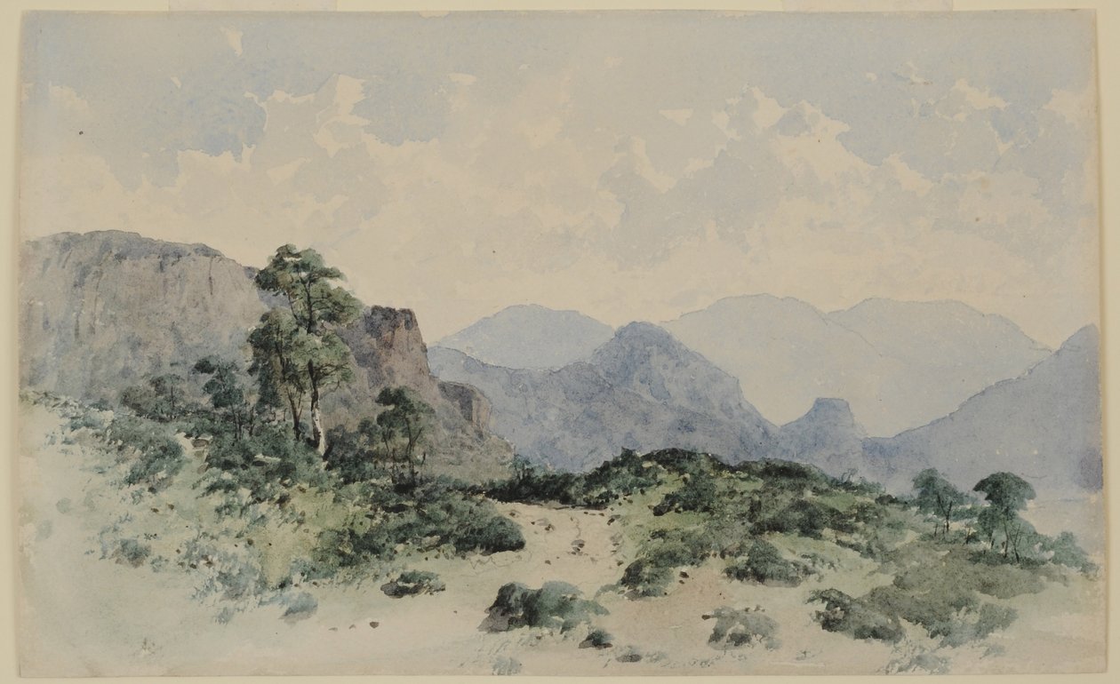 Montañas del Distrito de los Lagos, Borrowdale de William James Blacklock