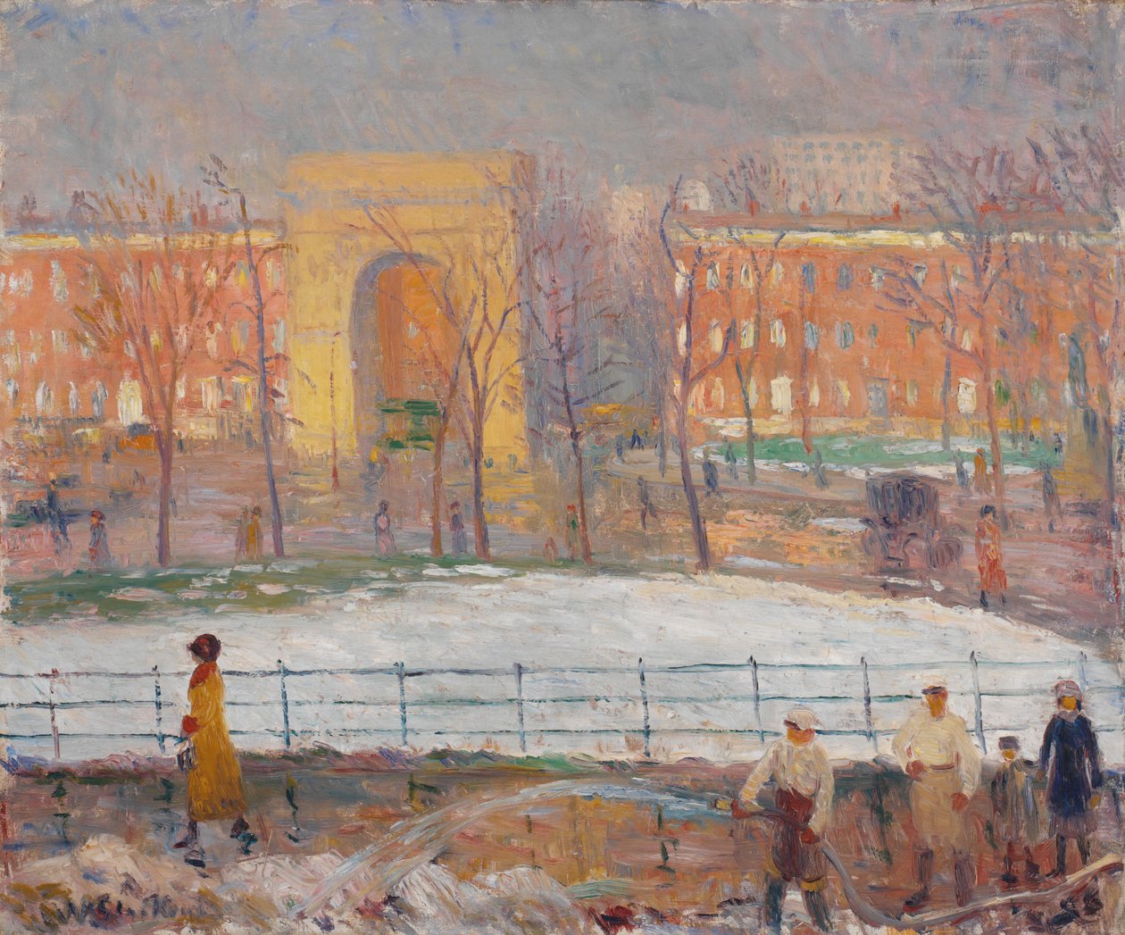 Barrendero, Washington Square de William James Glackens