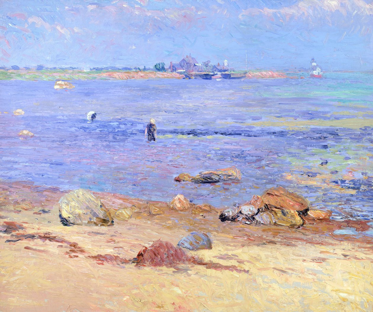 Pisando almejas, Wickford de William James Glackens