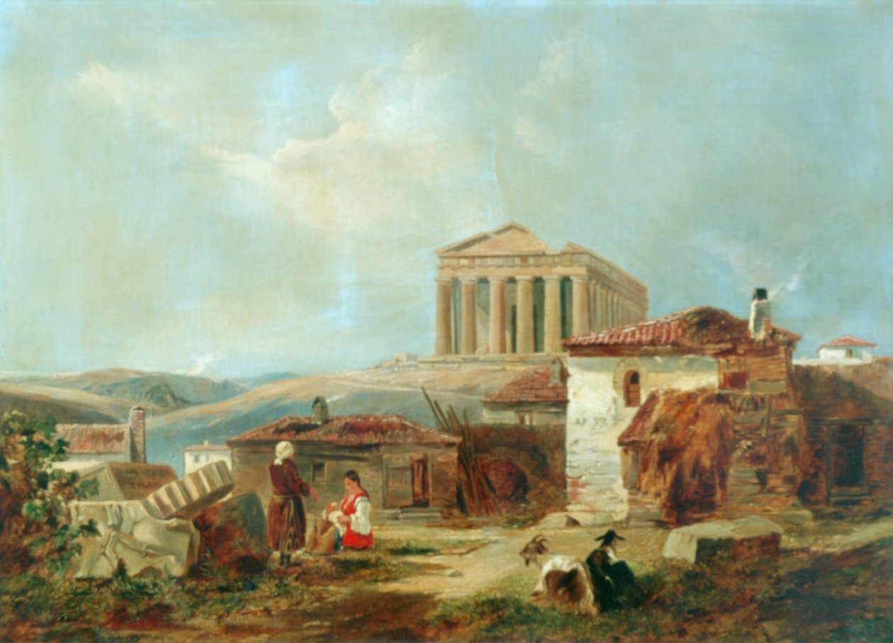 Atenas con la Acrópolis, 1839 de William James Muller