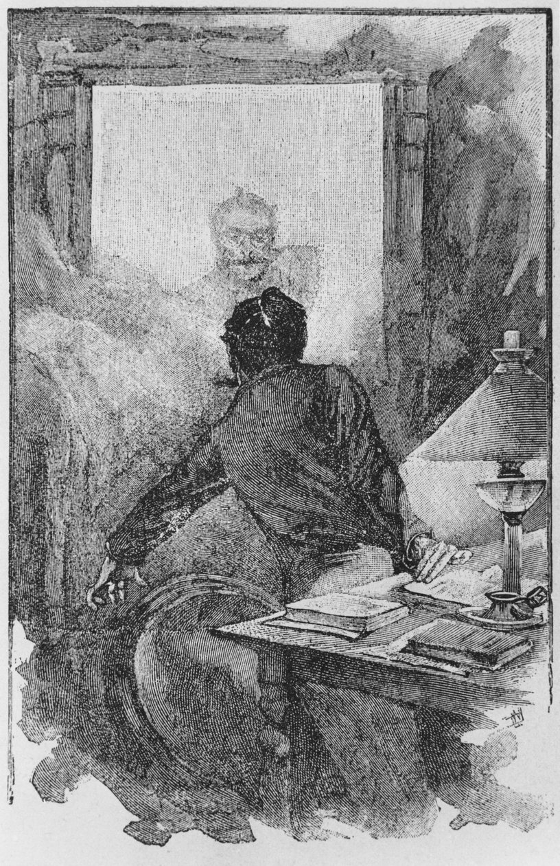 El narrador y el Horla, ilustración de 